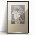 Minimalist Pointillist Wall Art - Woman by the Window by Mikuláš Galanda