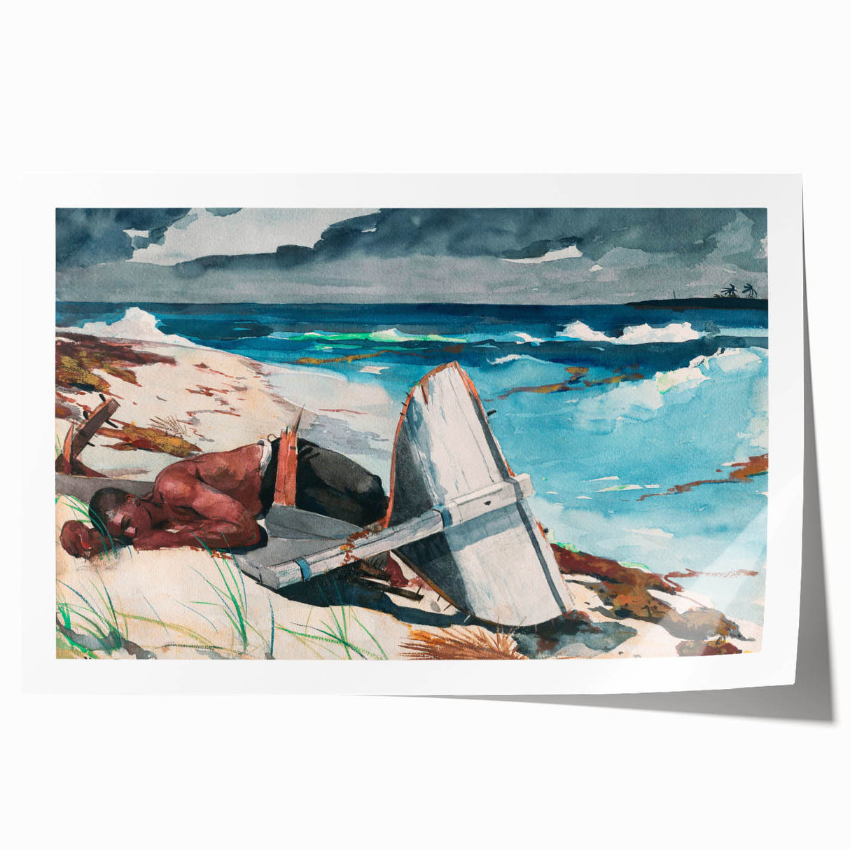 After the Hurricane, Bahamas Realism Art Print - Dramatic Seascape Canvas