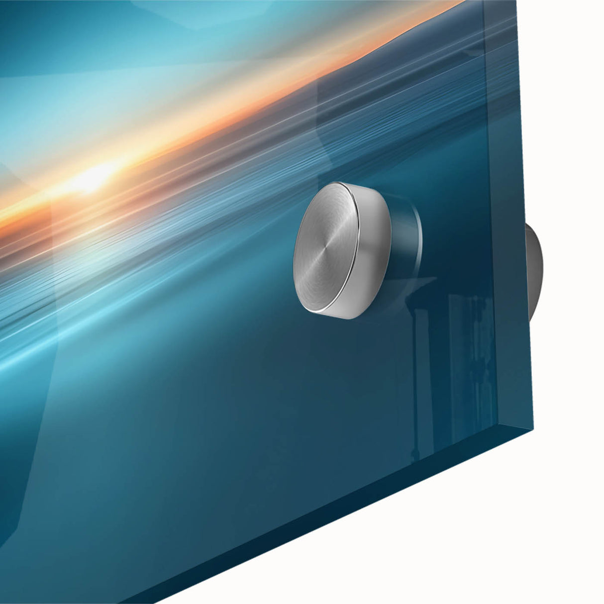 Serene Ocean Sunrise Wall Art – Abstract Blue Motion Photography