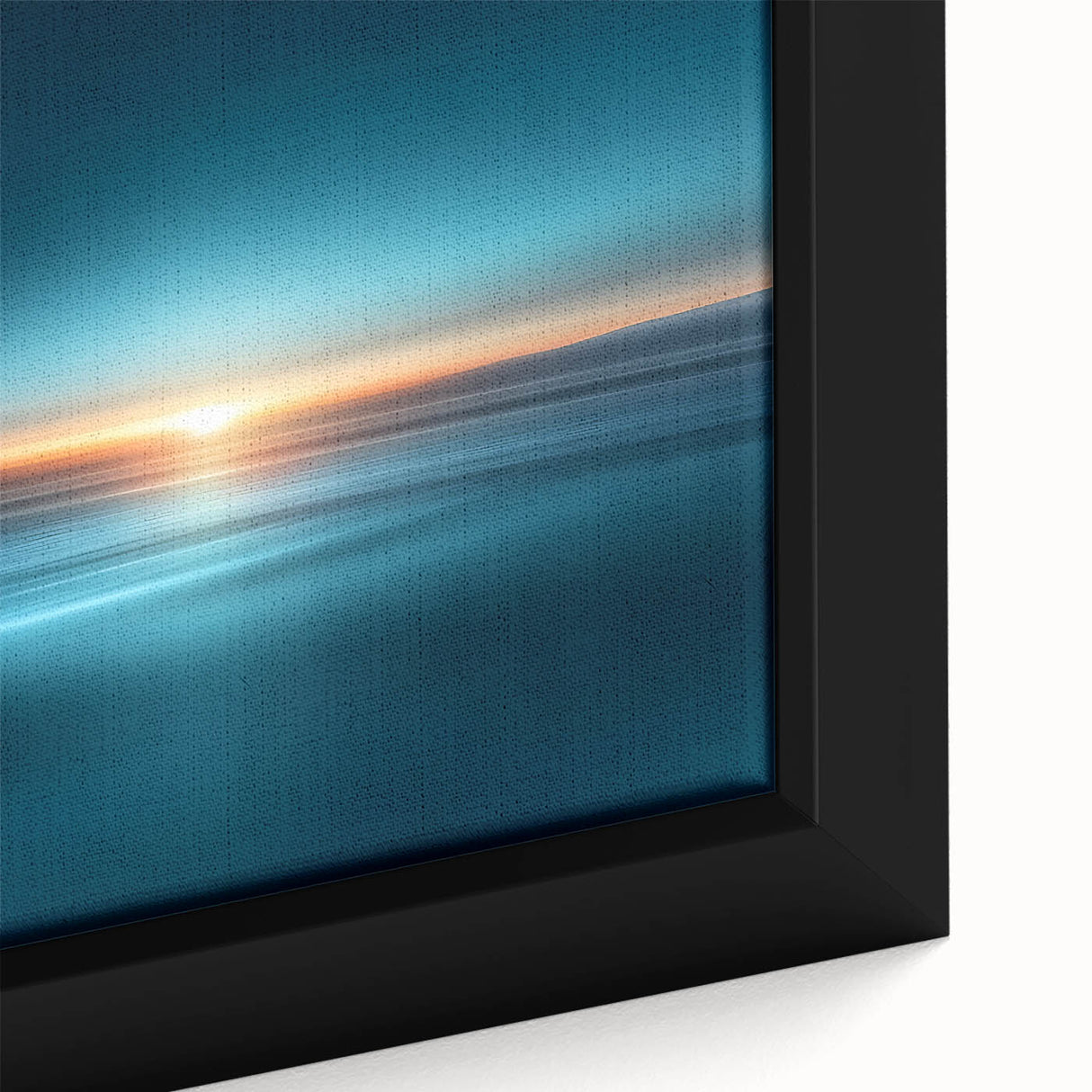 Serene Ocean Sunrise Wall Art – Abstract Blue Motion Photography