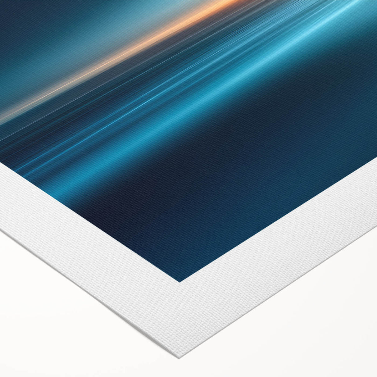Serene Ocean Sunrise Wall Art – Abstract Blue Motion Photography