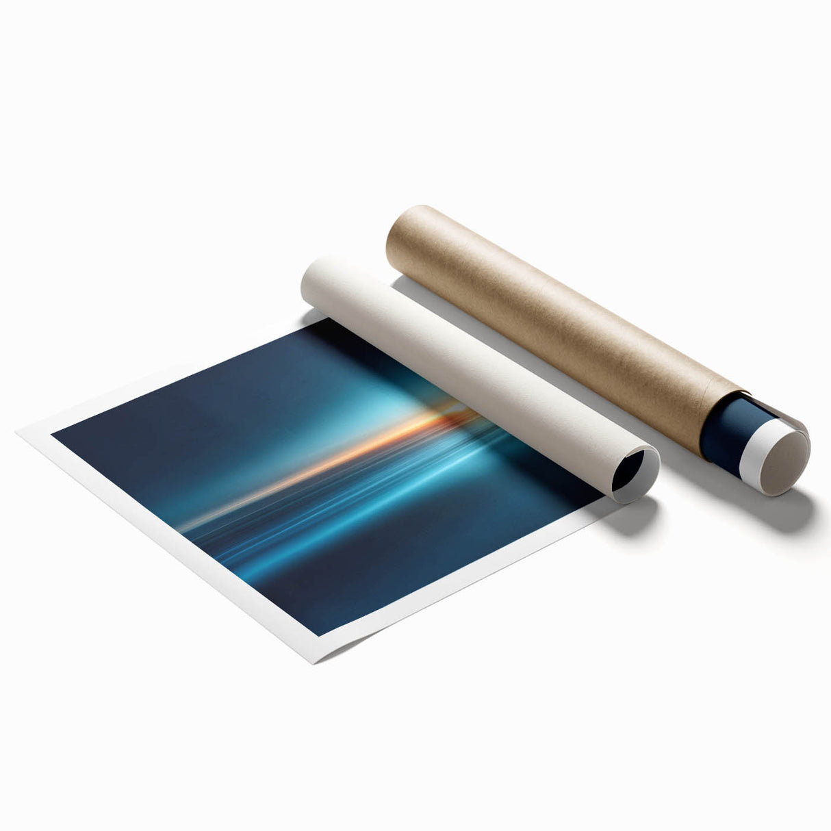 Serene Ocean Sunrise Wall Art – Abstract Blue Motion Photography