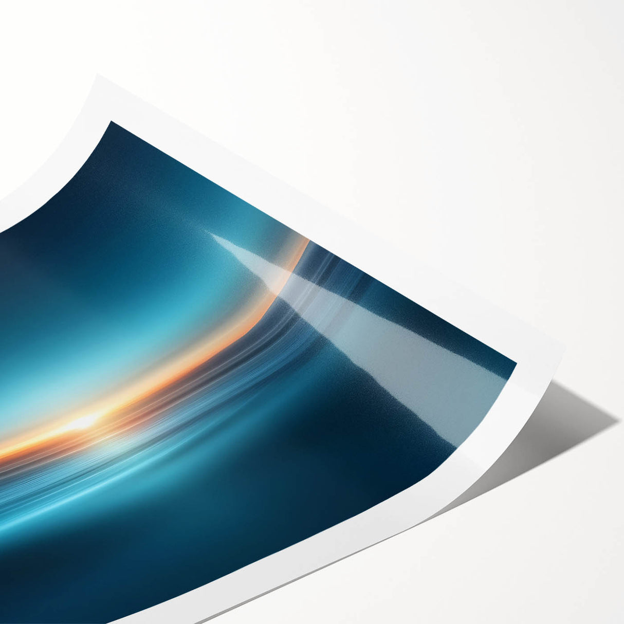 Serene Ocean Sunrise Wall Art – Abstract Blue Motion Photography