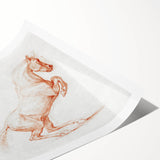 Romanticism Art: "Prancing Horse Sketch" by George Stubbs