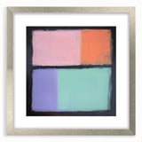 Abstract geometric frame in silver color, showcasing a modern design with a mat, ideal for contemporary art displays. Perfect for home decor enhancement.