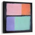 Abstract geometric framed canvas art showcasing a sleek black design, viewed from the side, ideal for modern home decor. Perfect for minimalist aesthetics and contemporary interiors.