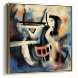 Framed canvas artwork showcasing an abstract design with silver and gold splatters, perfect for modern home decor. Ideal for adding a touch of elegance to living spaces.