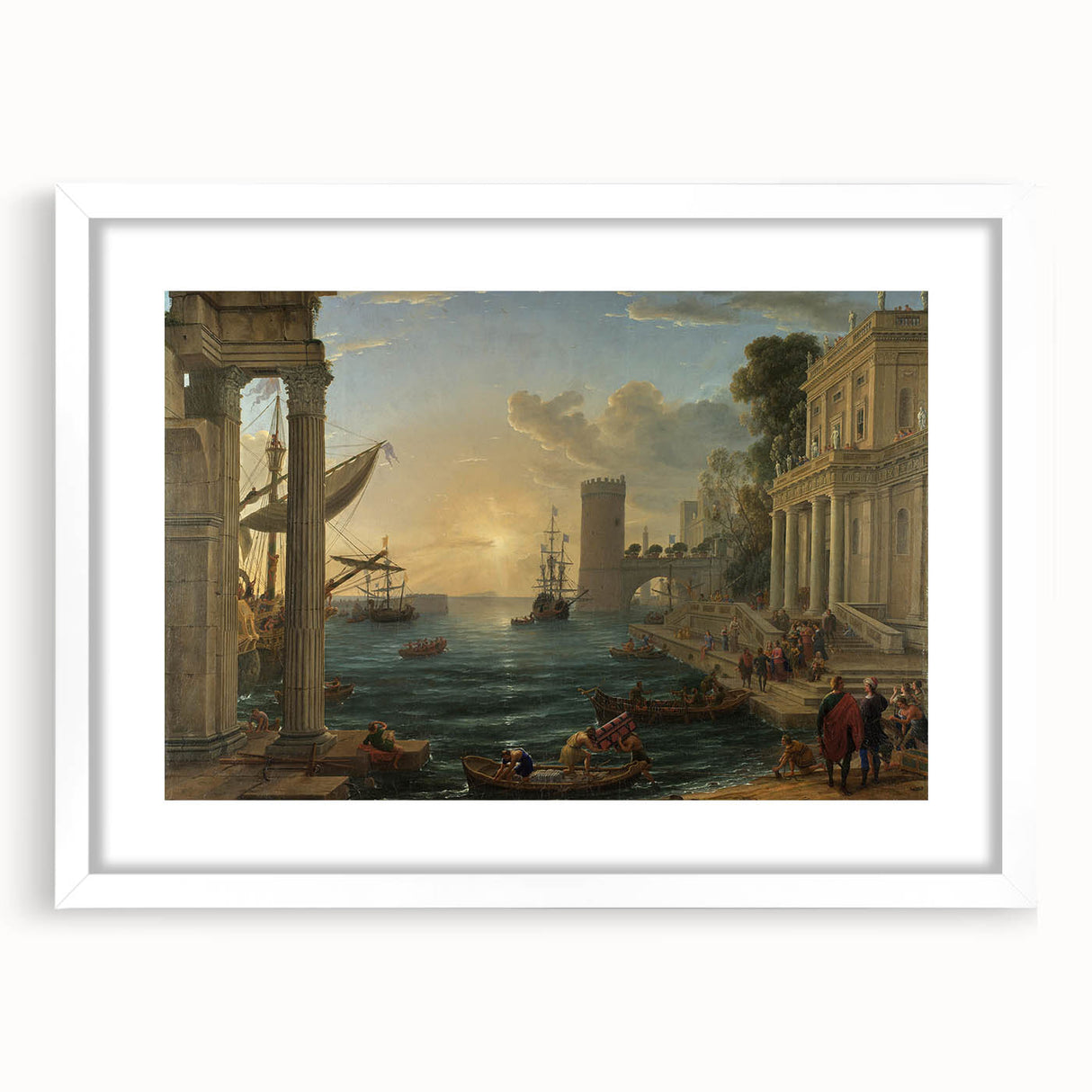 Baroque Harbor Scene - Baroque and Rococo Wall Art for Classic Interiors