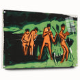 Expressionist Bathing Scene – Vibrant Abstract Nature Canvas Art