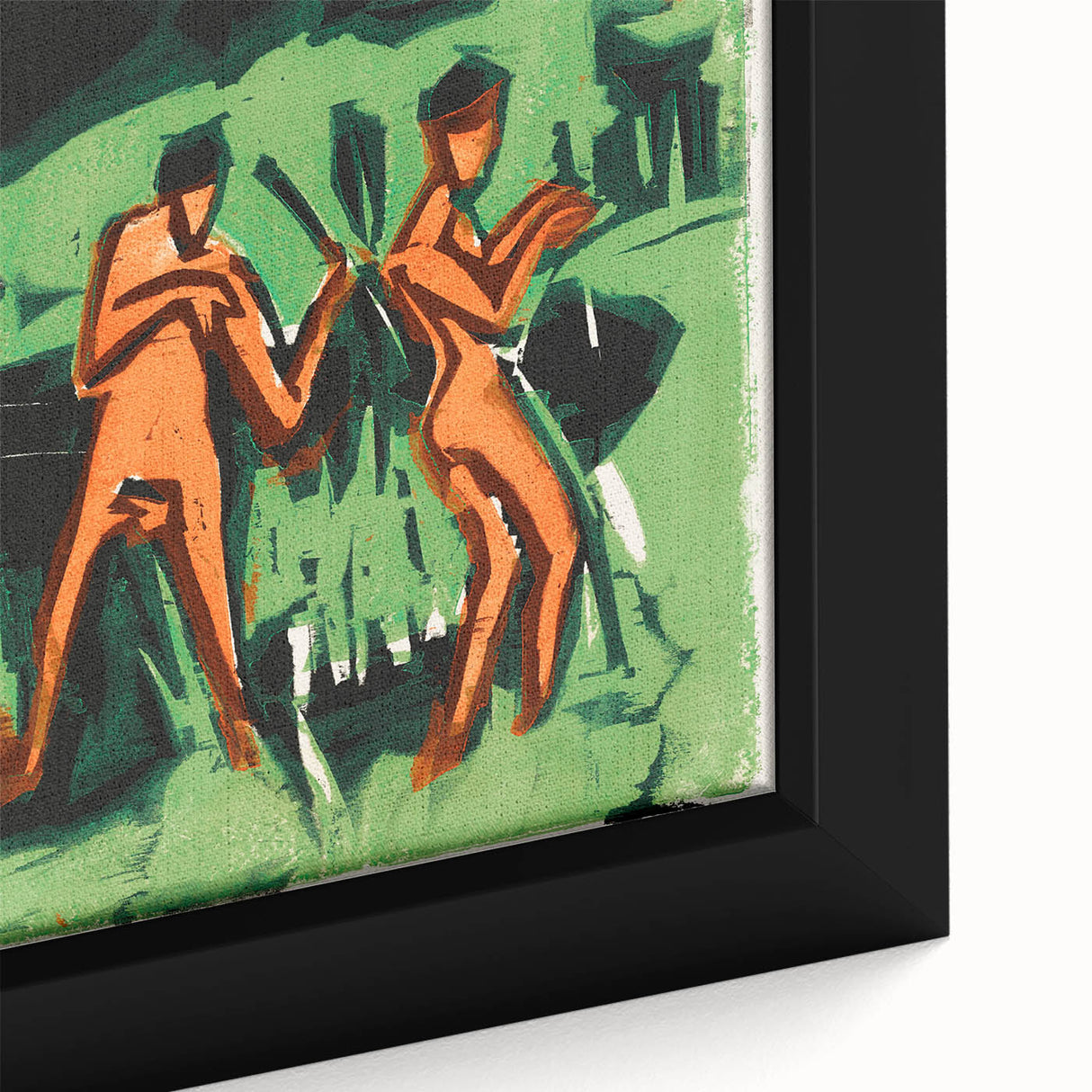 Expressionist Bathing Scene – Vibrant Abstract Nature Canvas Art