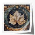 Vibrant wall art design featuring an array of colorful flowers and botanical leaves, printed on glossy material, perfect for enhancing home decor and adding a touch of nature.