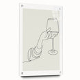 Large abstract wall art on acrylic glass, featuring swirling blue and white patterns, suitable for dining room decor.
