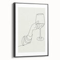Black and white vintage poster art of a landscape on framed canvas, ideal for bedroom wall decor.