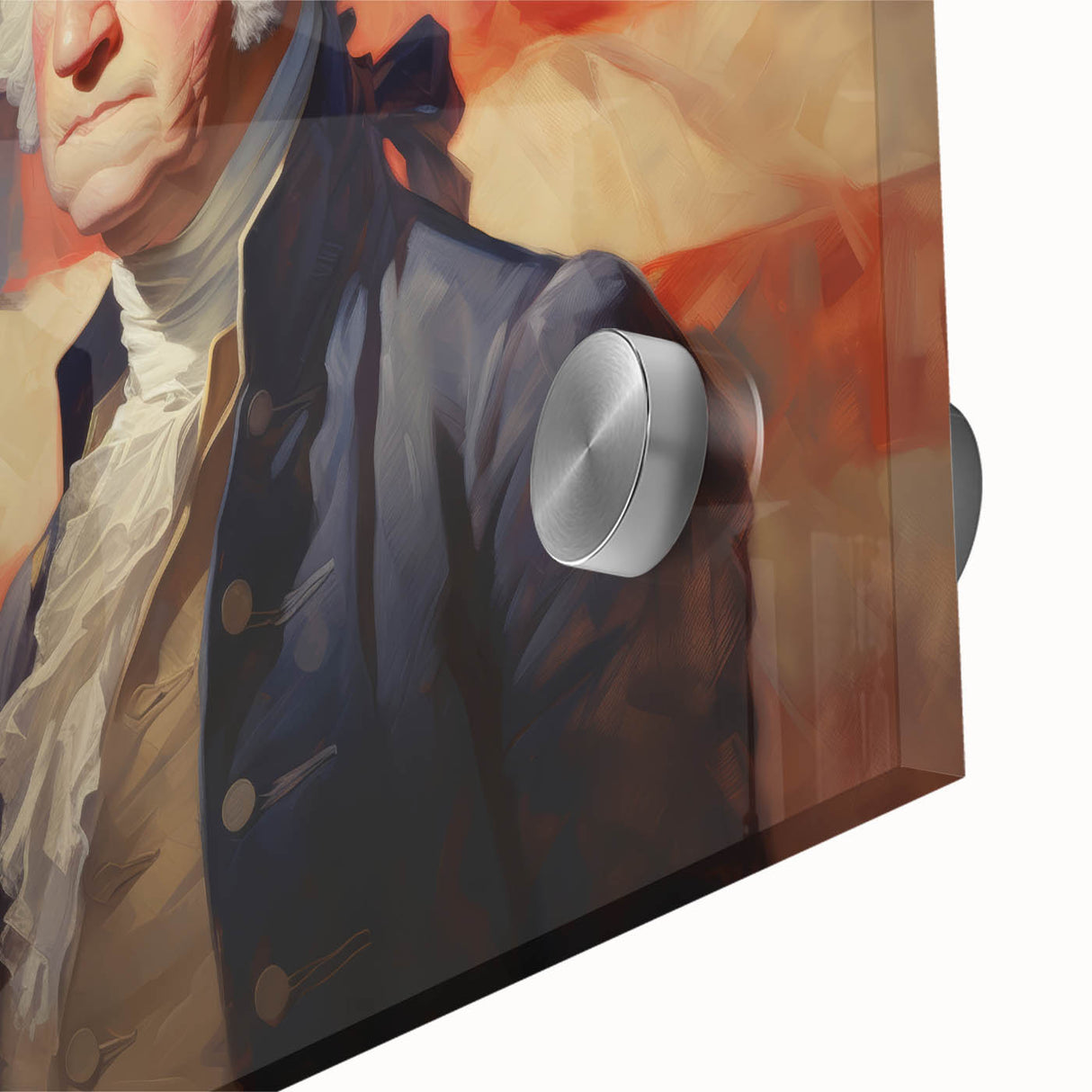 George Washington & USA Flag - Independence Day Wall Art Print