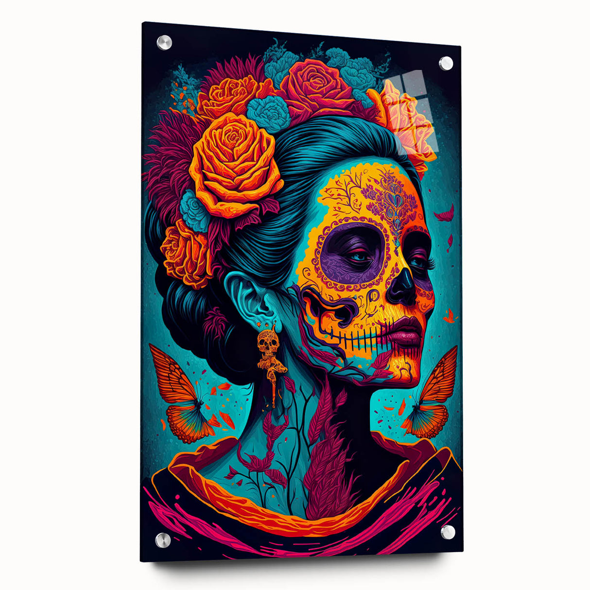 Vivid Catrina Elegance – Día de los Muertos Canvas Art