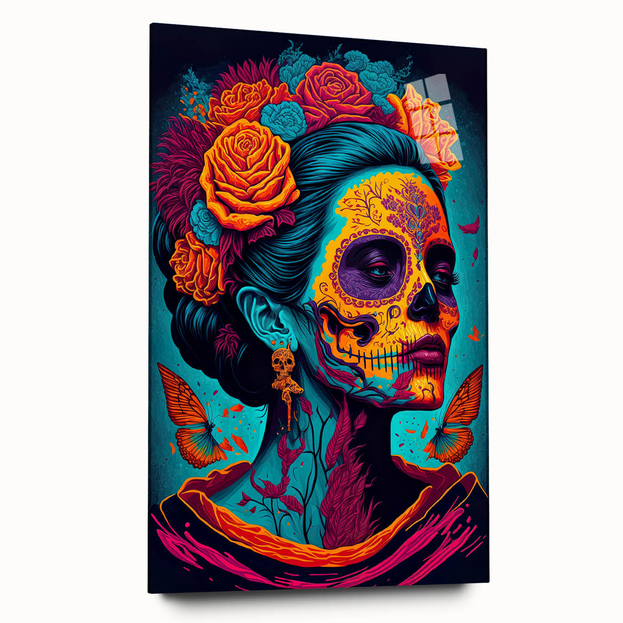 Vivid Catrina Elegance – Día de los Muertos Canvas Art
