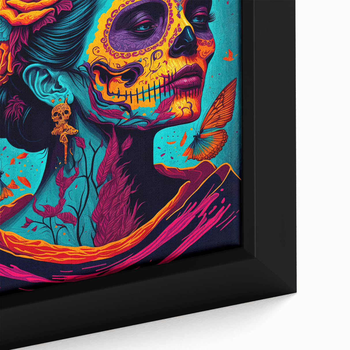 Vivid Catrina Elegance – Día de los Muertos Canvas Art