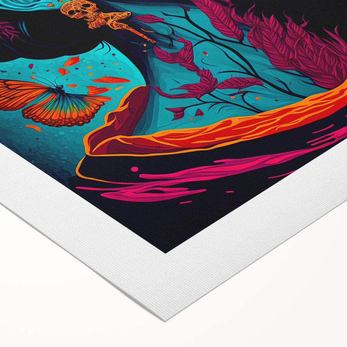 Vivid Catrina Elegance – Día de los Muertos Canvas Art