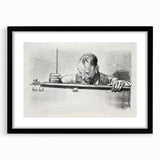 Expressive Sketch of Pool Player - Modern Art Print by George Bellows