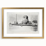 Expressive Sketch of Pool Player - Modern Art Print by George Bellows