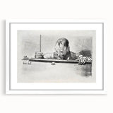 Expressive Sketch of Pool Player - Modern Art Print by George Bellows