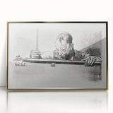 Expressive Sketch of Pool Player - Modern Art Print by George Bellows
