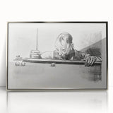 Expressive Sketch of Pool Player - Modern Art Print by George Bellows