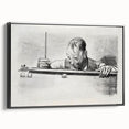 Expressive Sketch of Pool Player - Modern Art Print by George Bellows