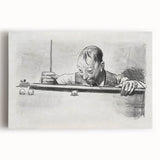 Expressive Sketch of Pool Player - Modern Art Print by George Bellows