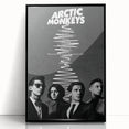 Arctic Monkeys Retro Poster – Vintage Black & White Wall Art