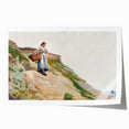 Realism Art Print - Girl Carrying a Basket by Winslow Homer Canvas