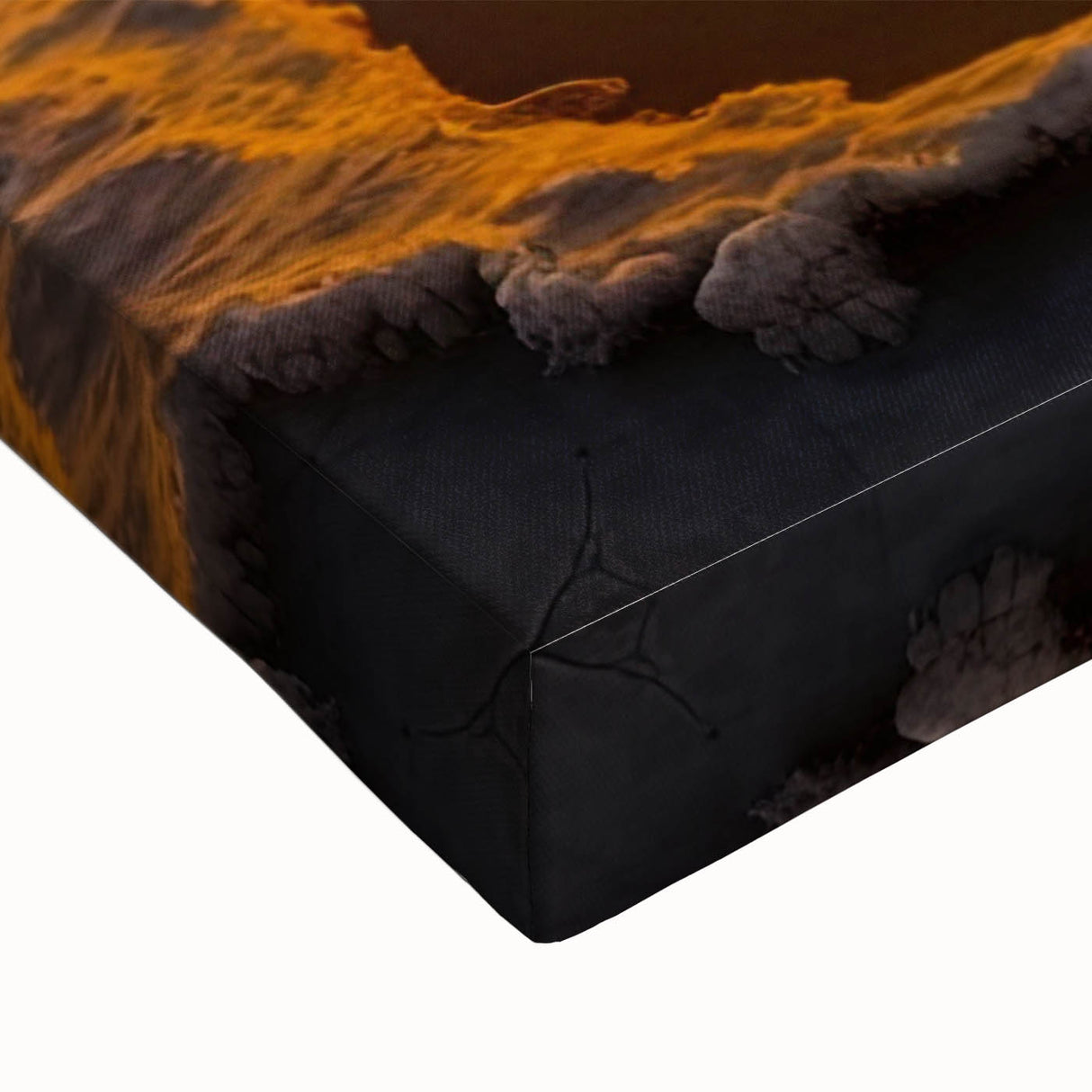 Large art featuring a black and white landscape of Ethiopian scenery on stretched canvas, ideal for bedroom wall decor.