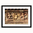 Extra large framed abstract print featuring colorful, textured scenery of Bangladesh, ideal for living room decor.