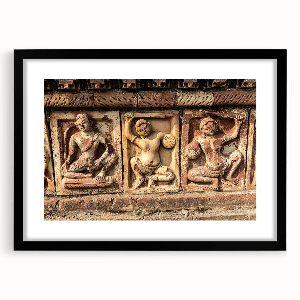 Extra large framed abstract print featuring colorful, textured scenery of Bangladesh, ideal for living room decor.