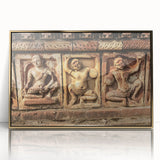 Large art print of a Bangladesh landscape in gold tones on framed acrylic, ideal for modern art wall decor.