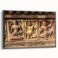 Black and white framed canvas of a Bangladesh landscape, ideal for bedroom wall decor.