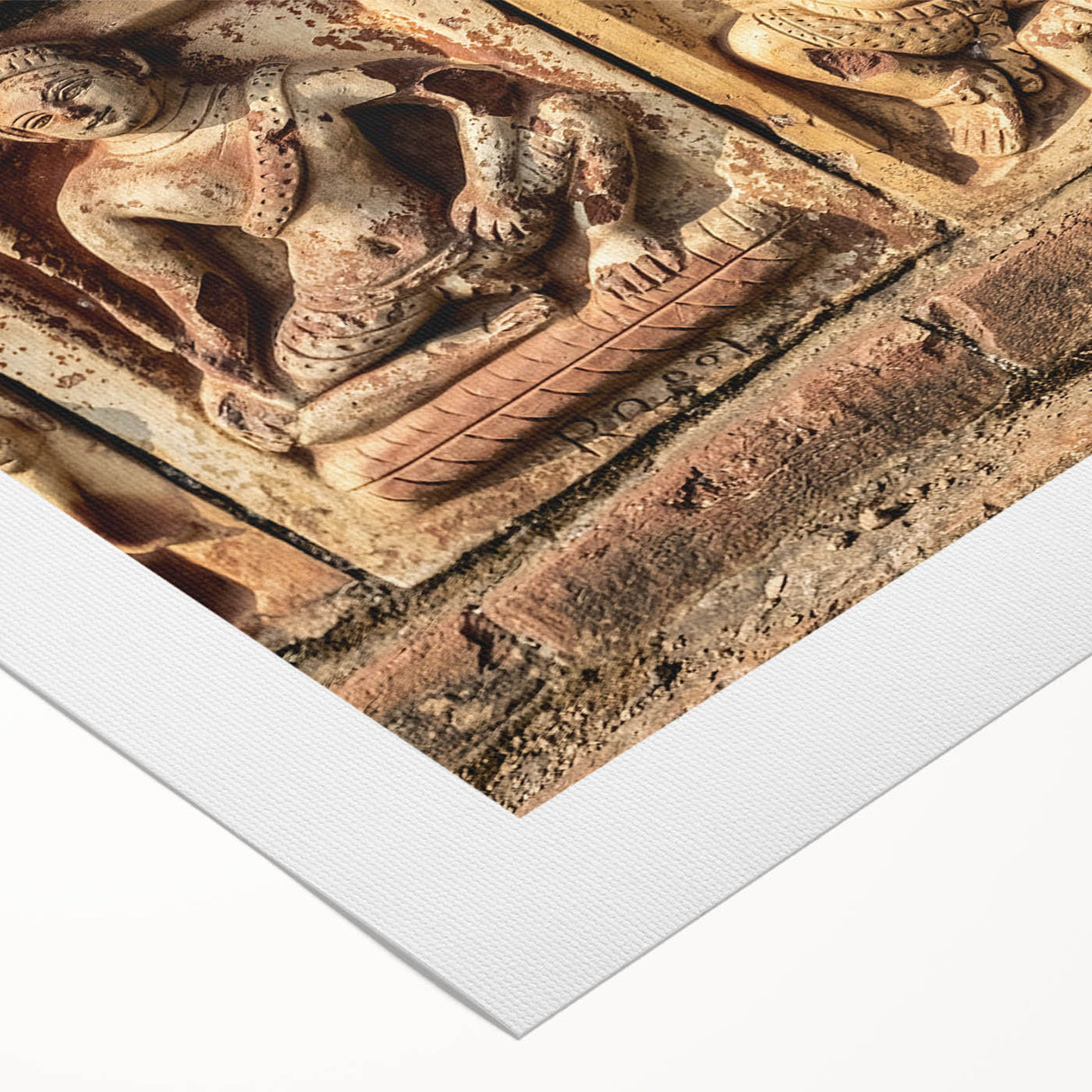 Art deco poster featuring a serene Bangladesh landscape on rolled canvas, suitable for dining room wall art.