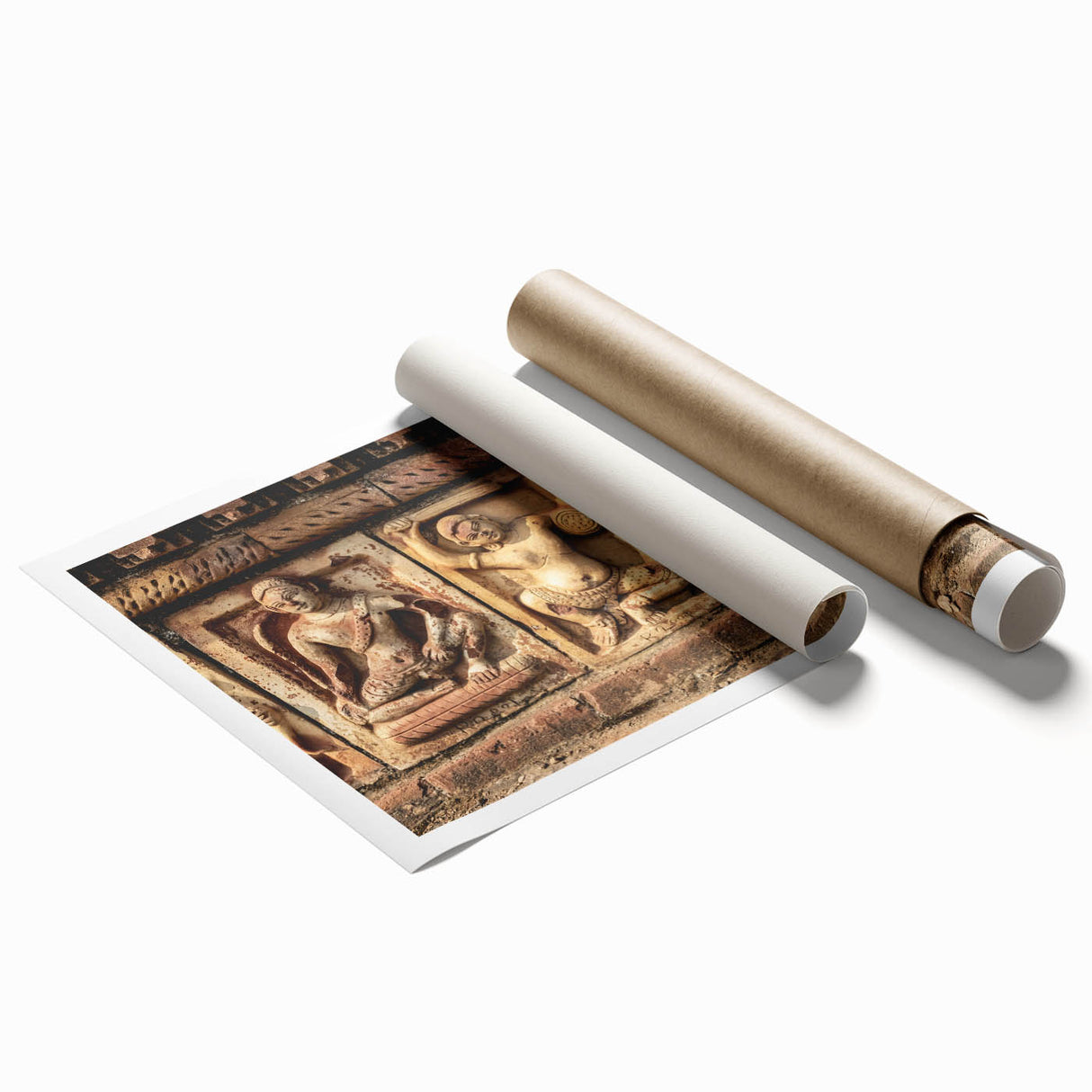 Extra large rolled canvas print featuring a detailed floral art scene in vibrant colors.