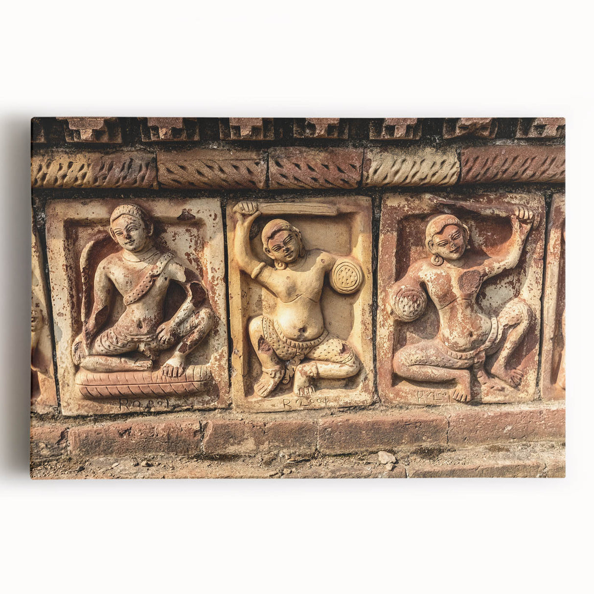 Black and white large art canvas of a scenic Bangladesh landscape, ideal for kitchen wall art.