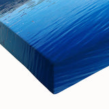 Large art of a black and white Indonesian landscape on stretched canvas, suitable for bedroom wall decor.