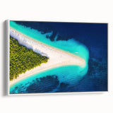 Vintage poster art of a Croatian landscape on framed canvas, featuring colorful art in extra large size.