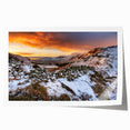 Scenic Cumbria landscape on rolled print, featuring soft pastel shades, ideal for art wall dining room.