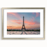 Extra large abstract art print of Paris scenery in muted gray tones on a framed canvas, ideal for living room decor.