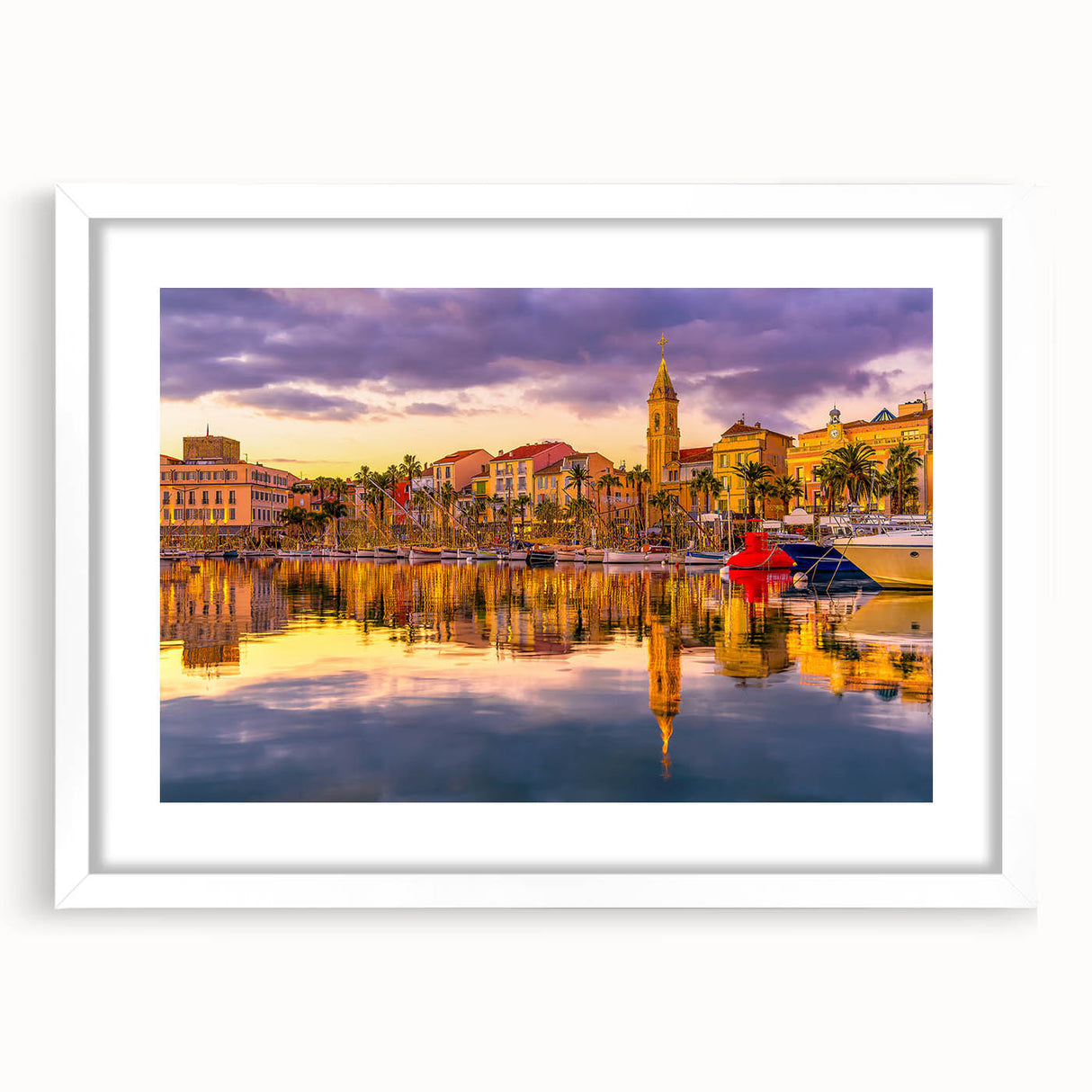 Textured art depicting an abstract European landscape in muted earth tones, framed with a white mat, ideal for bedroom art.