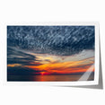 Extra large rolled print of a Lithuanian landscape with vibrant green fields and a clear blue sky.