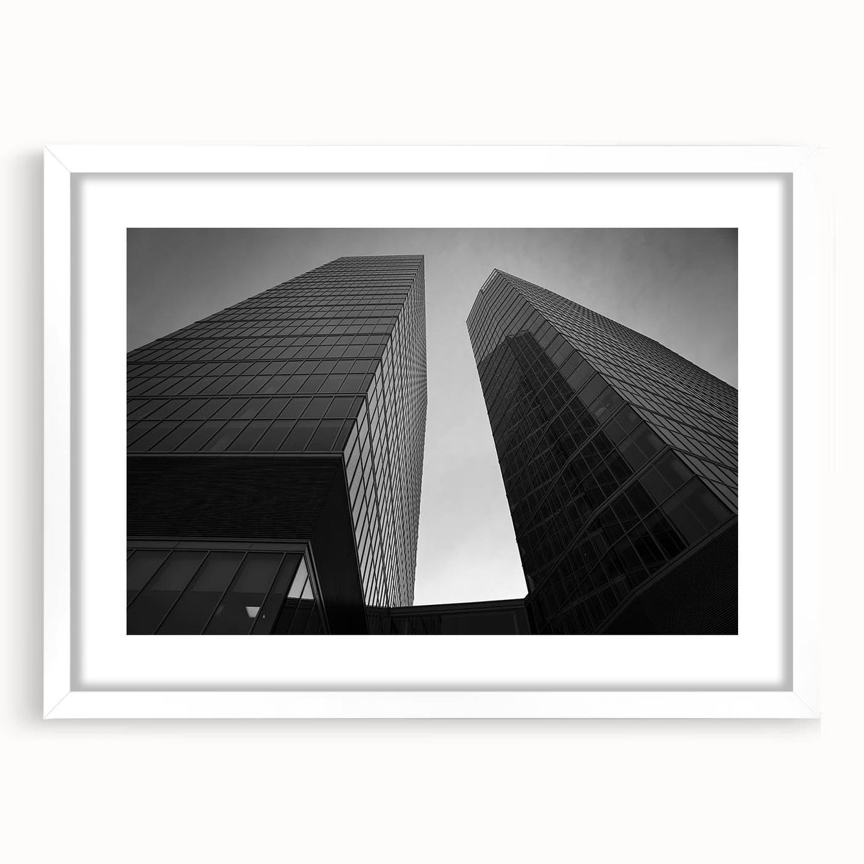 Textured abstract art print of a European scenery in muted earth tones, framed with a white mat, ideal for bedroom art.