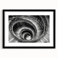 Colorful abstract art print of Vatican scenery in a black frame, perfect for living room decor.