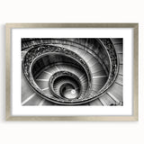 Textured art print of the Vatican scenery in muted earth tones on a framed silver mat, ideal for bedroom art.