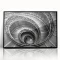 Large abstract wall art depicting the Vatican scenery in muted gray tones on a framed acrylic.