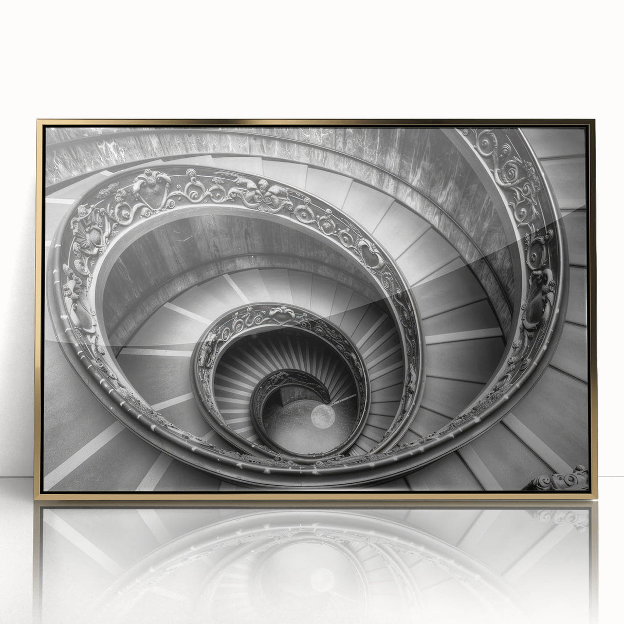 Large acrylic print of the Vatican scenery in muted gold tones, framed, ideal for modern art wall decor.